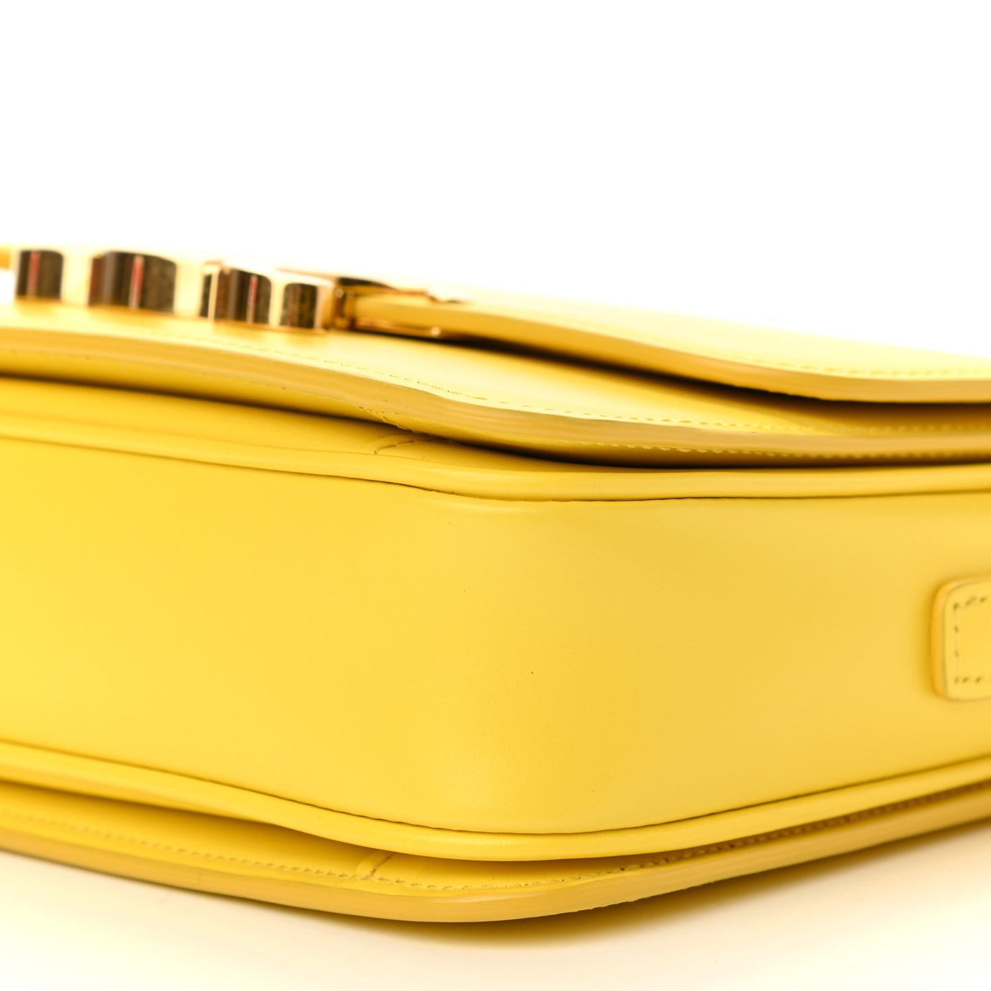 Shiny Calfskin Medium Triomphe Citron