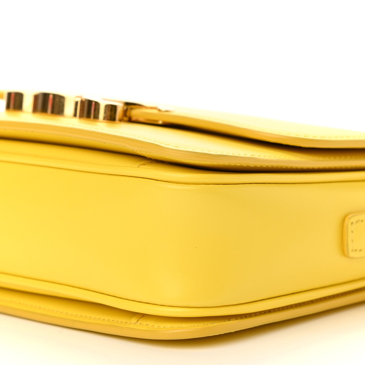 Celine Shiny Calfskin Medium Triomphe Citron 6 of 10