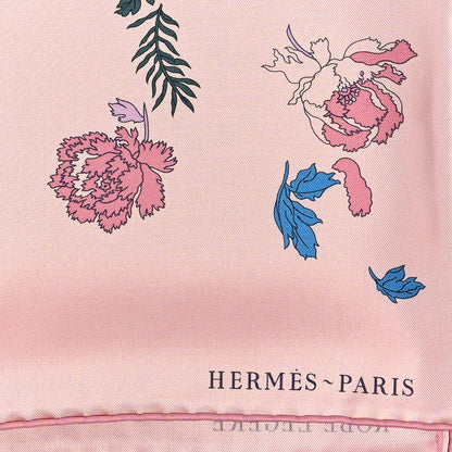 Hermes Silk Twill Robe Legere Scarf 90 Rose Hortensia Bleu 2 of 5