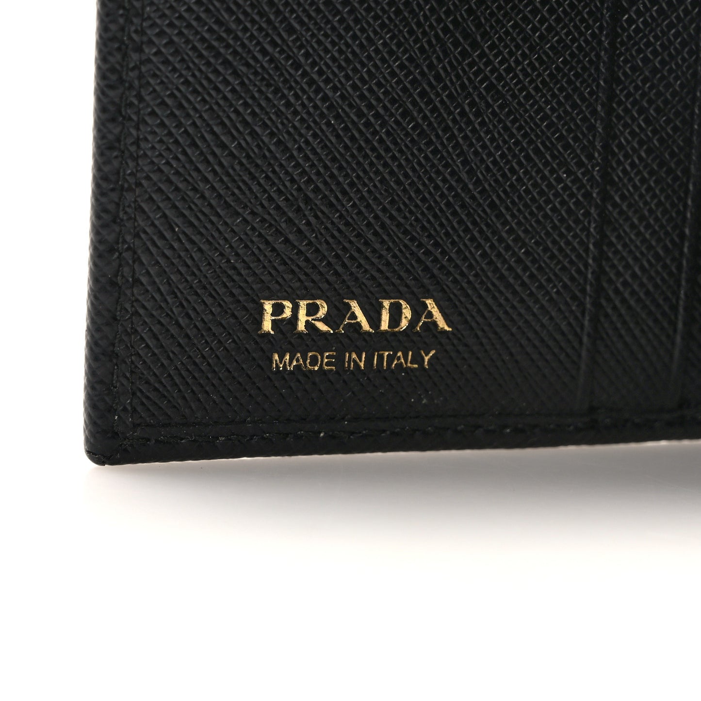 Saffiano Metal Bi-Fold Wallet Black