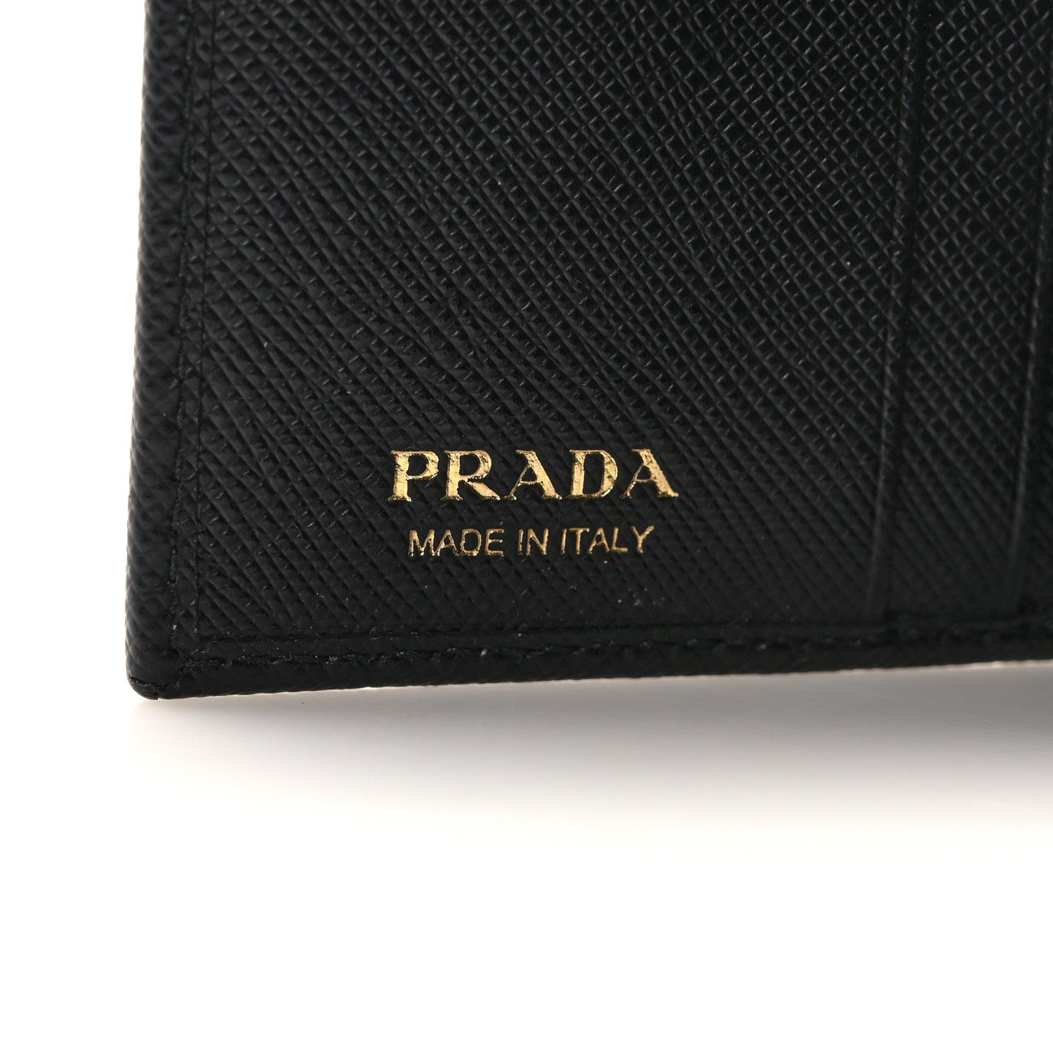 Prada Saffiano Metal Bi-Fold Wallet Black 6 of 9