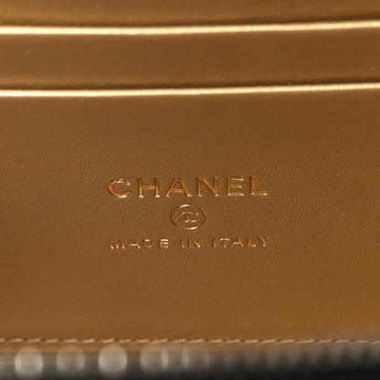 Chanel Lambskin Quilted Pearl Crush Small Vanity Case With Chain Black 5 of 8