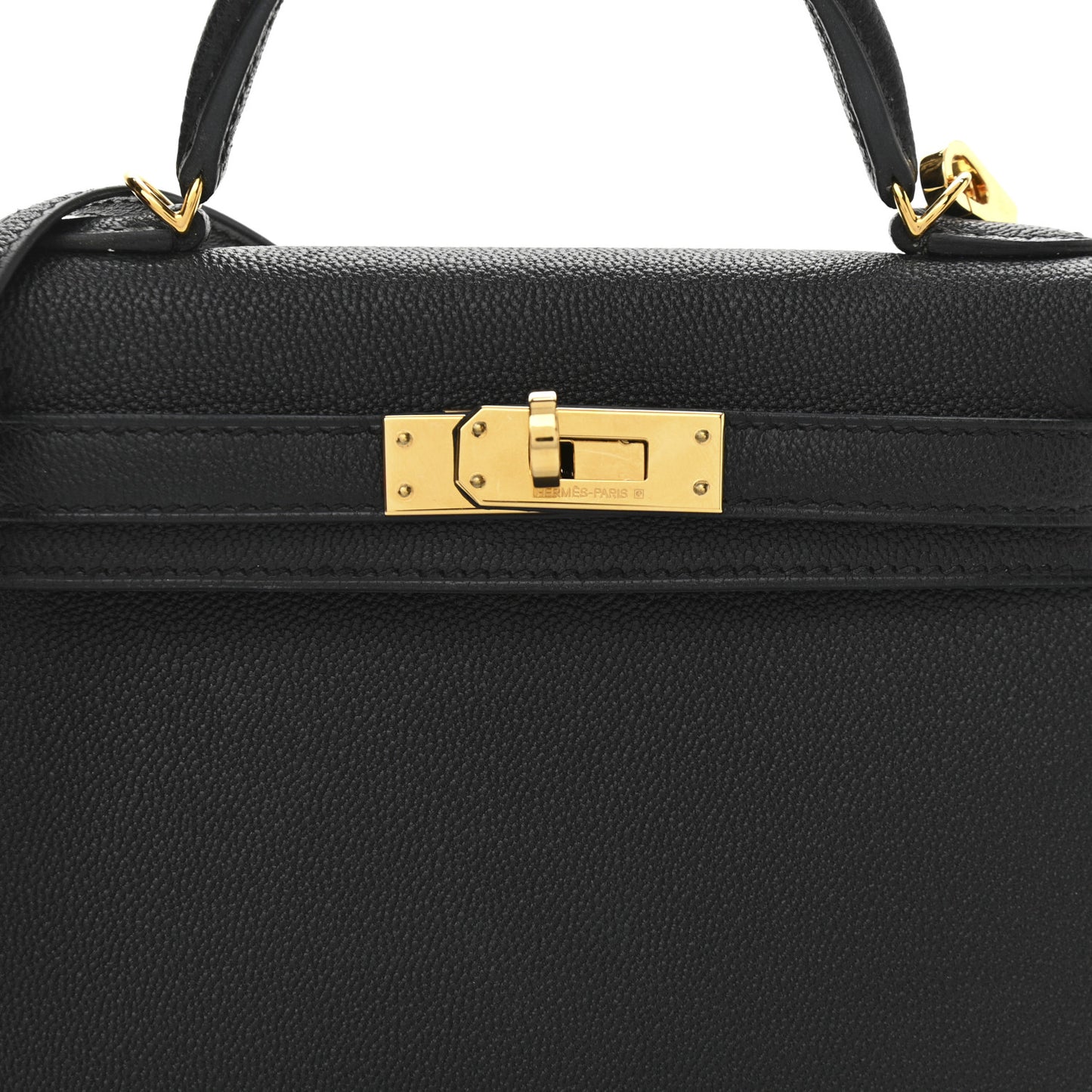 Chevre Chandra Mini Kelly Sellier 20 Black