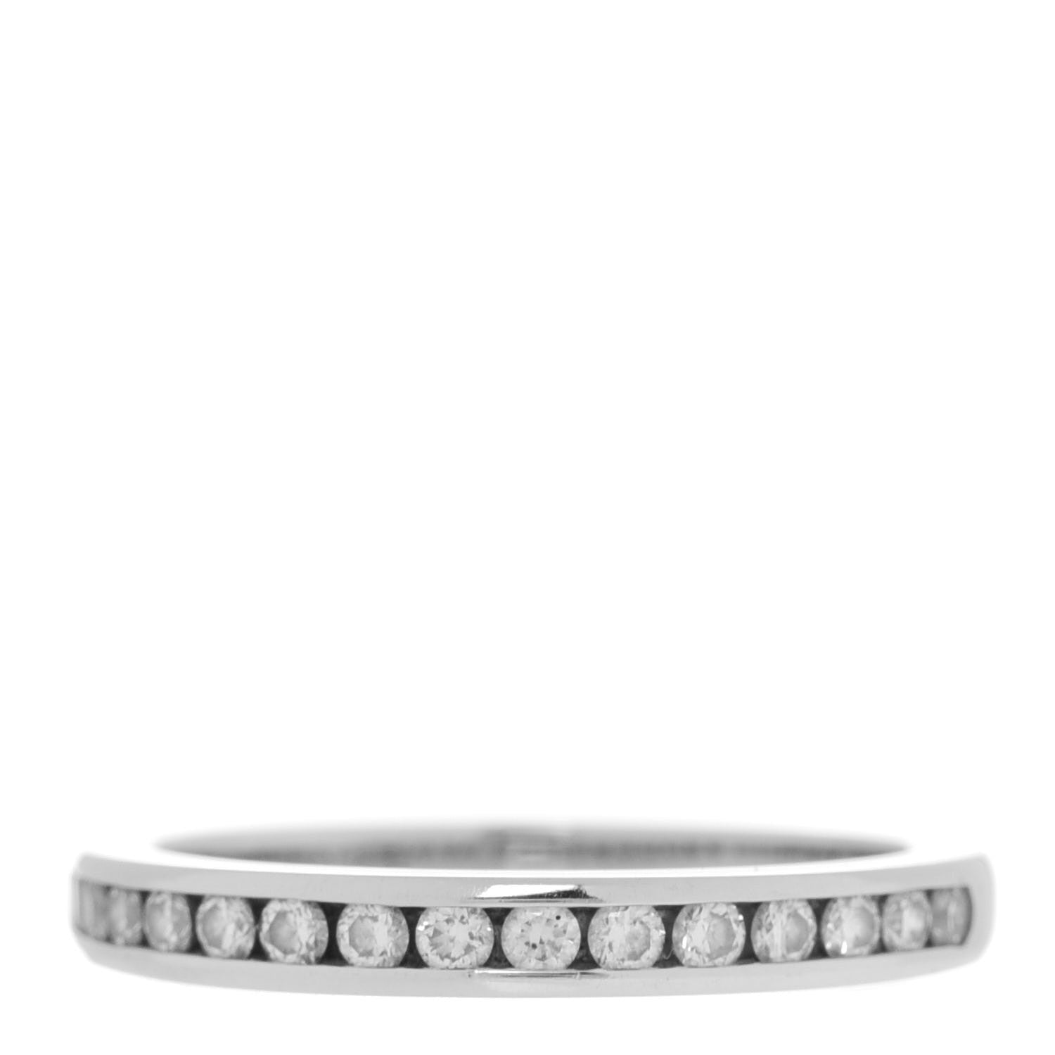 Tiffany Platinum Diamond .25ctw Half Circle Wedding Band Ring 50 5.25 1 of 5