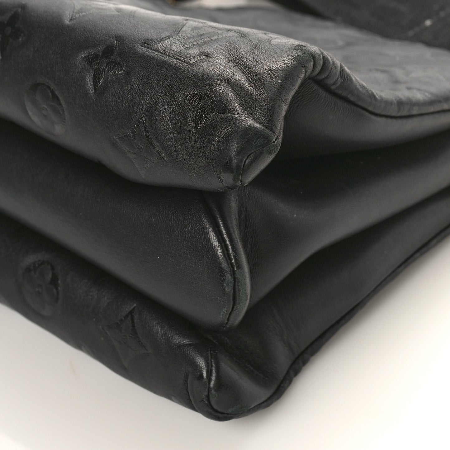 Lambskin Embossed Monogram Coussin PM Black