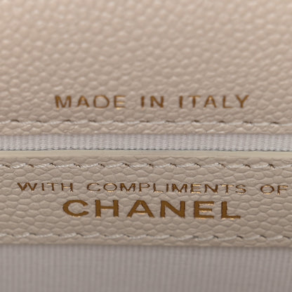 Chanel Iridescent Caviar Quilted Crystal CC Card Holder With Chain White Multicolor 6 of 11