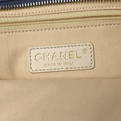 Chanel Iridescent Calfskin Chic Quilt Bowling Bag Blue 6 of 10