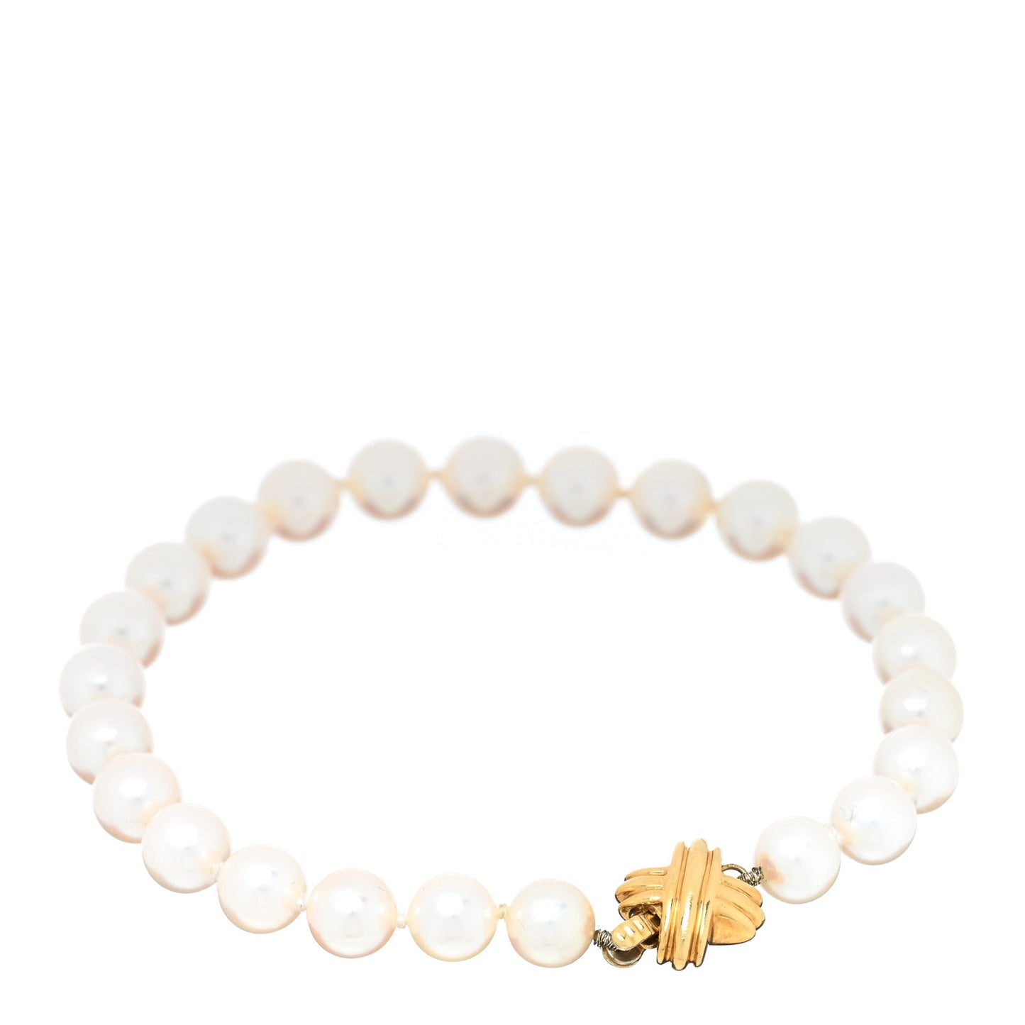 18K Yellow Gold Freshwater Cultured Pearl 7mm Signature Pearls Bracelet