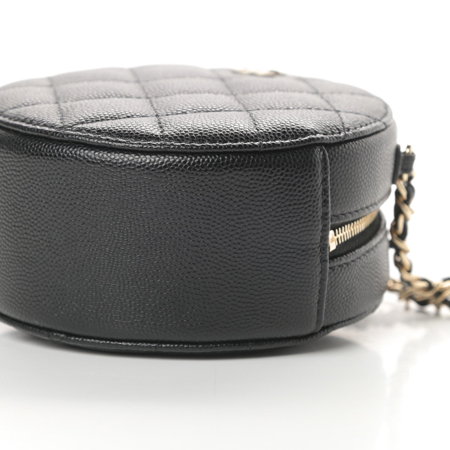 Chanel Caviar Quilted Round Clutch With Chain Black 9 of 10