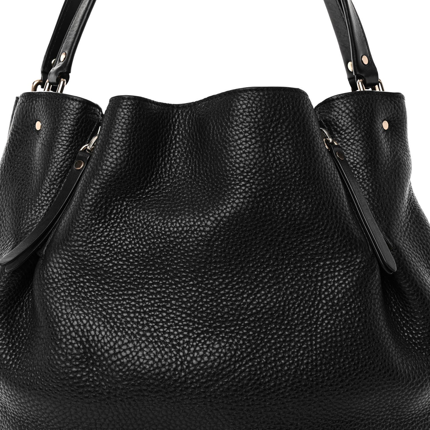Burberry Grainy Calfskin House Check Medium Maidstone Black 7 of 10