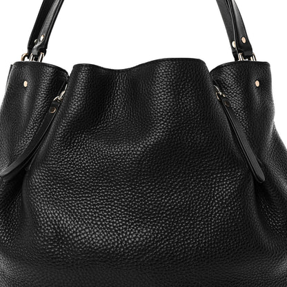 Burberry Grainy Calfskin House Check Medium Maidstone Black 7 of 10
