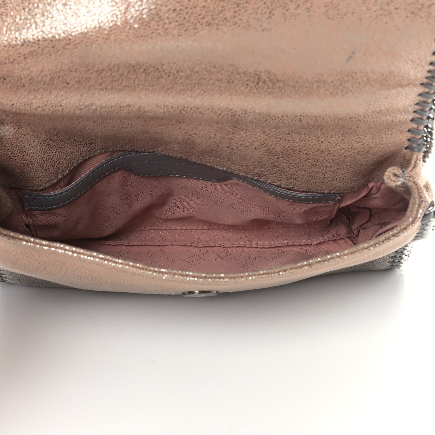 Stella McCartney Metallic Shaggy Deer Falabella Messenger Grey Taupe 4 of 10