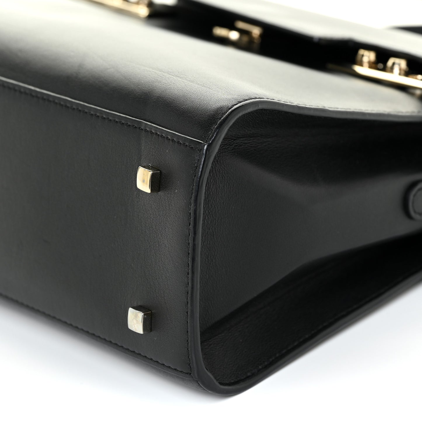 Calfskin MM Tempete Satchel Black