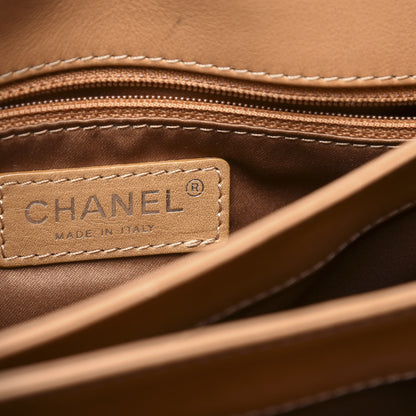 Chanel Calfskin Stitch Medium Flap Brown 7 of 10