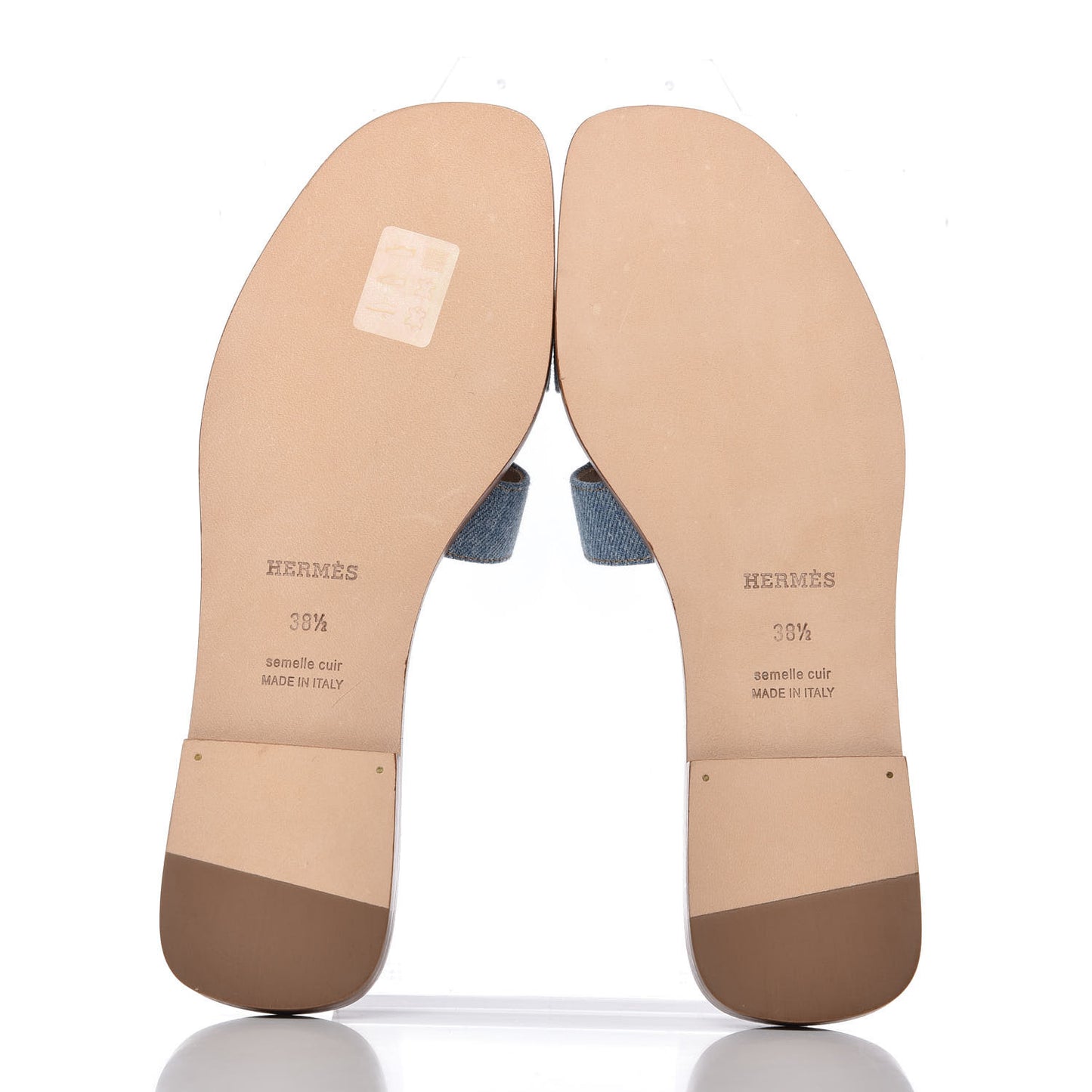 Denim Canvas Oran Sandals 38.5 Bleu Clair