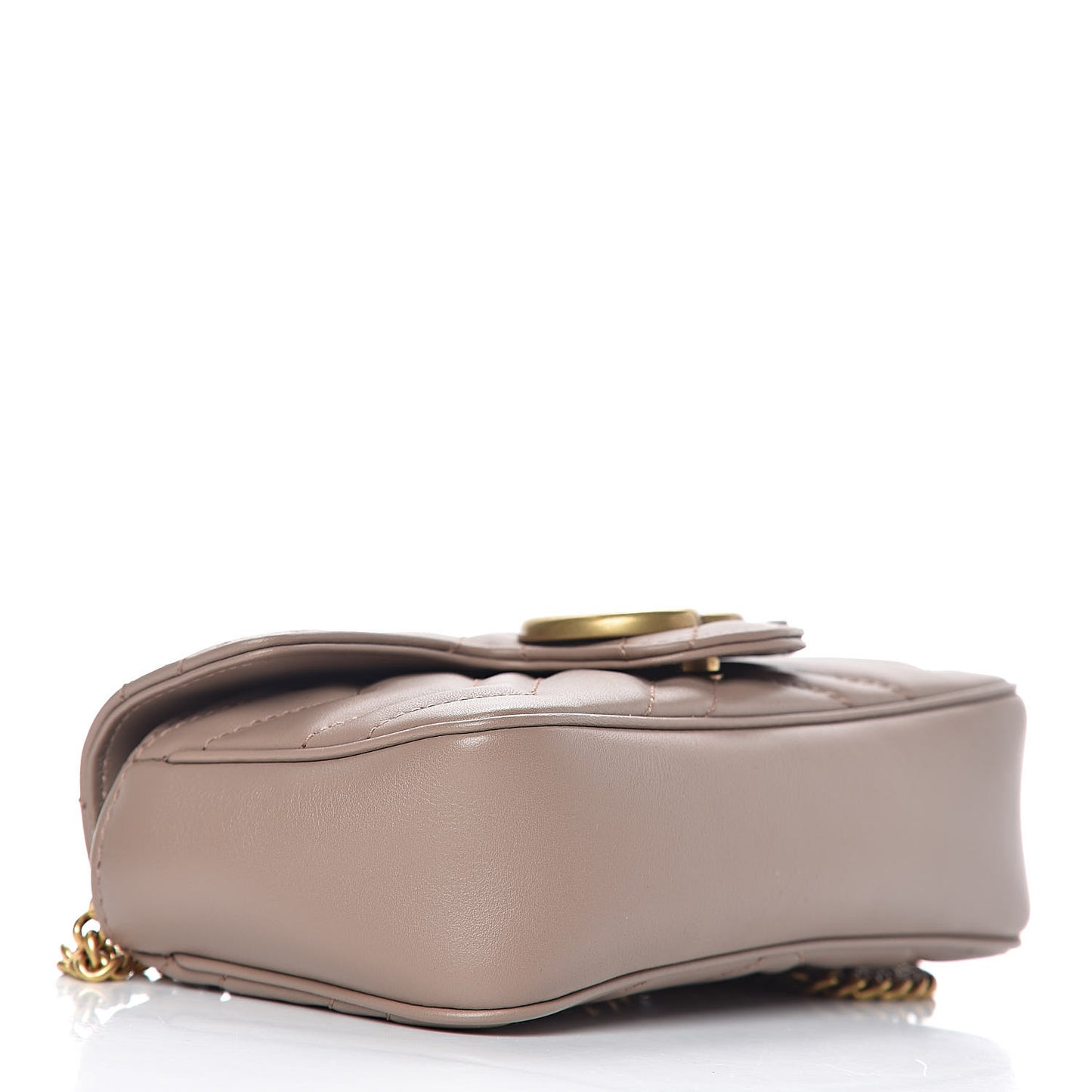 Calfskin Matelasse Super Mini GG Marmont Shoulder Bag Porcelain Rose
