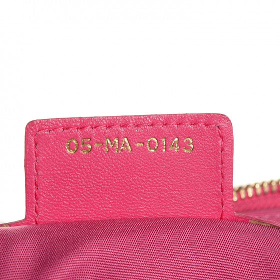 Christian Dior Lambskin Cannage Medium Granville Tote Fuchsia 10 of 20