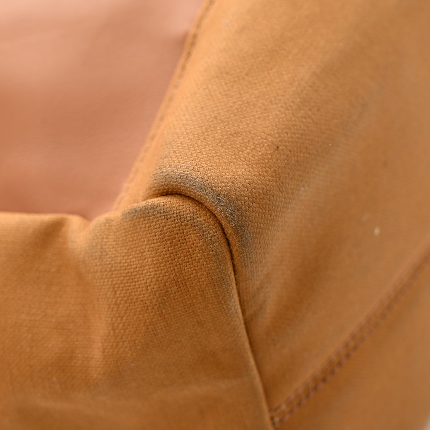 Canvas Calfskin Tote Light Brown