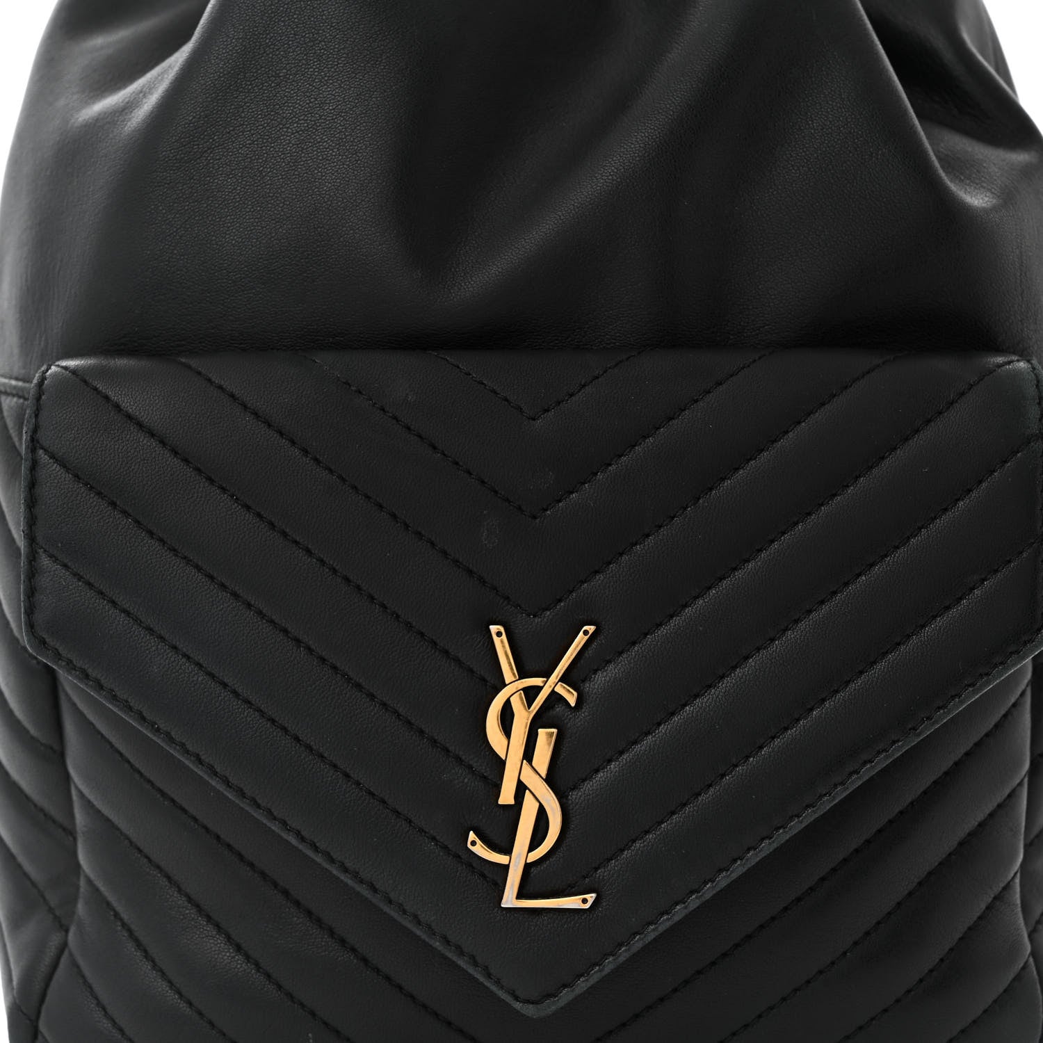 Saint Laurent Lambskin Matelasse Monogram Joe Backpack Black 8 of 11