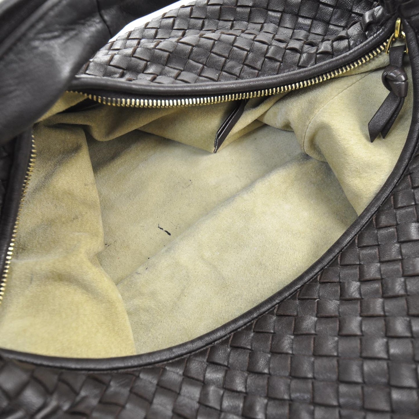 Nappa Intrecciato Large Veneta Hobo Ebano