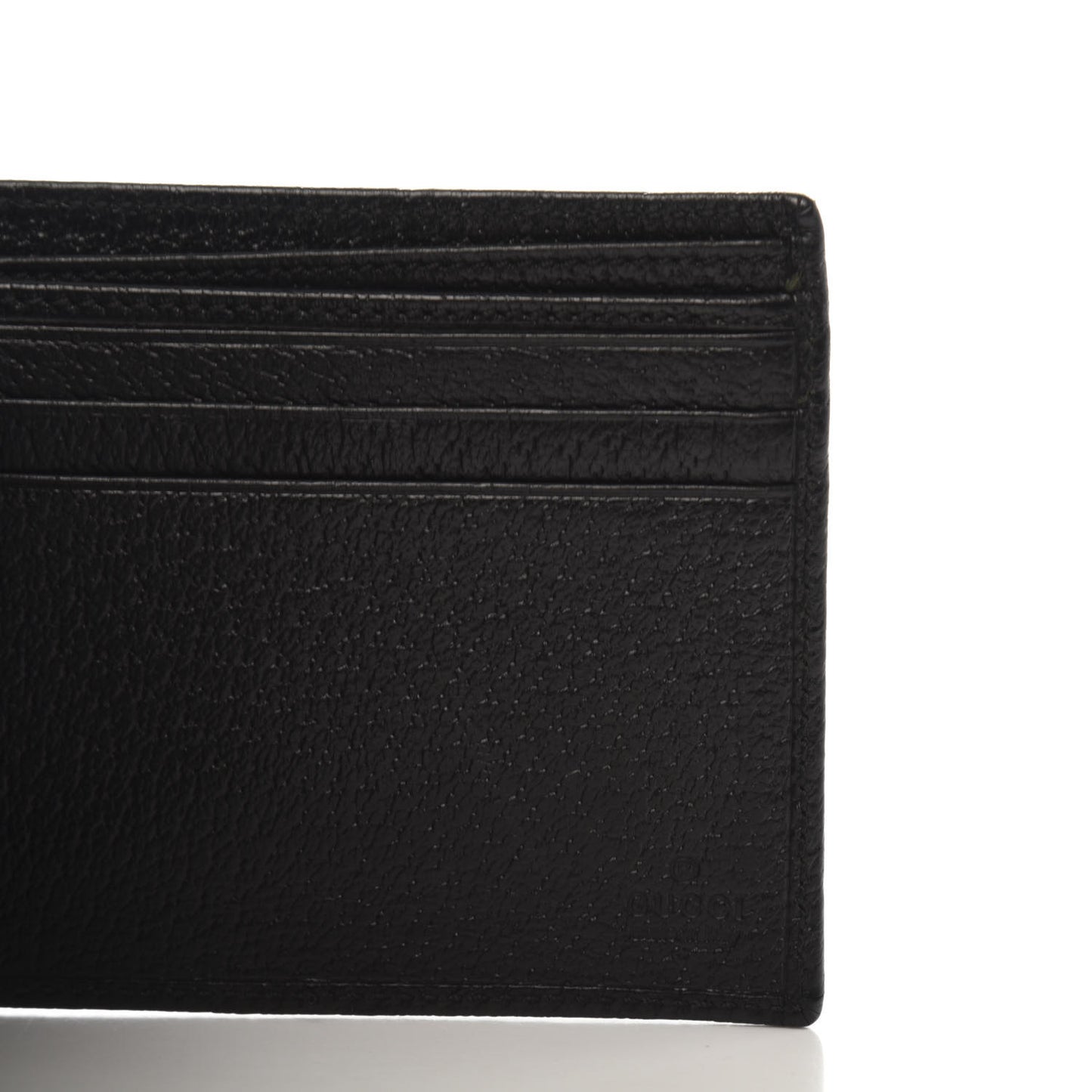 Calfskin Web Bi-Fold Wallet Black