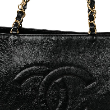 Chanel Shiny Aged Calfskin Shopping Bag Black 8 of 12