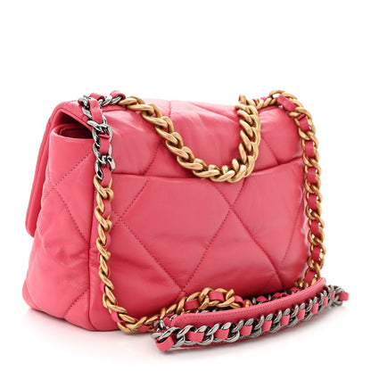 Chanel Lambskin Quilted Medium Chanel 19 Flap Pink 3 of 10