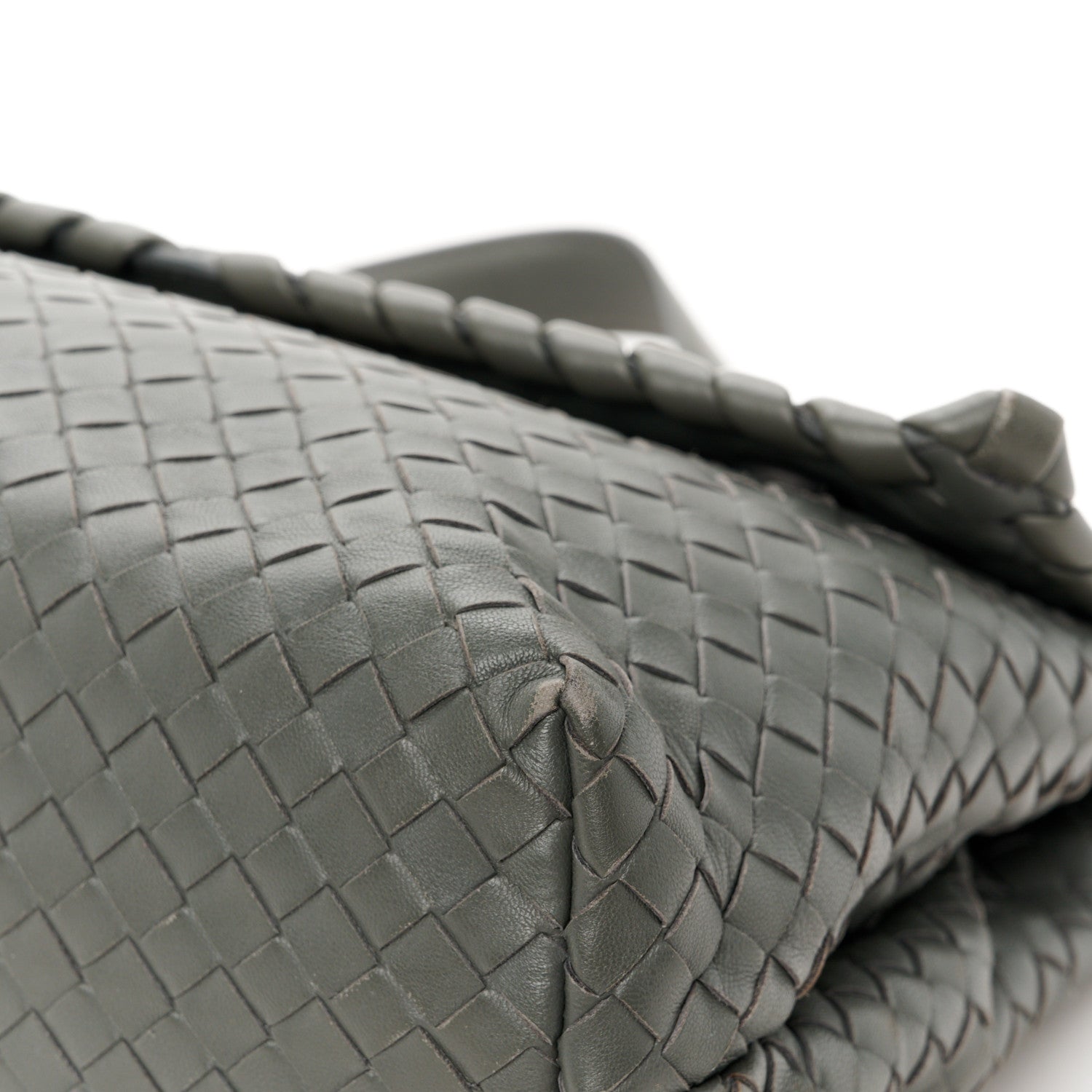 Bottega Veneta Nappa Intrecciato Olimpia Shoulder Bag Steel 14 of 15
