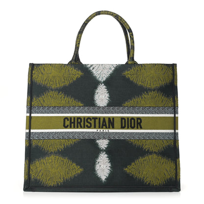 Christian Dior Canvas Large Tie And Dior Book Tote Green Multicolor 1 of 15