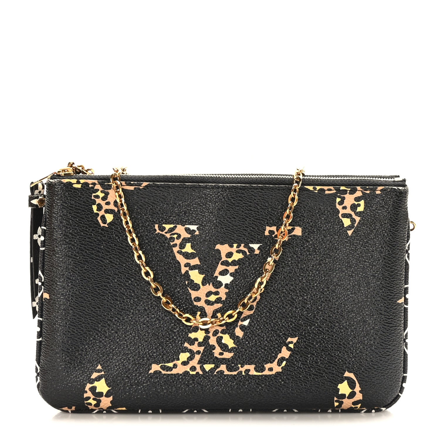 Louis Vuitton Monogram Giant Jungle Pochette Double Zip Black 1 of 9