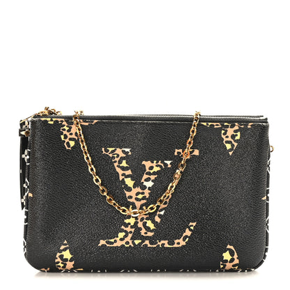 Louis Vuitton Monogram Giant Jungle Pochette Double Zip Black 1 of 9