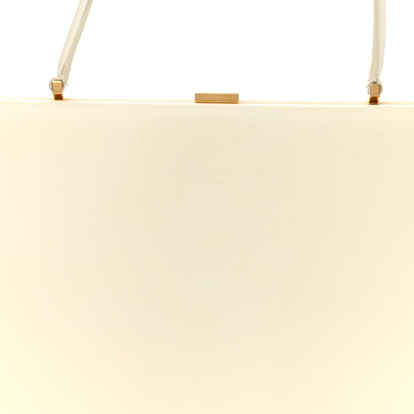 Patina Box Calfskin Medium Clasp Bag White