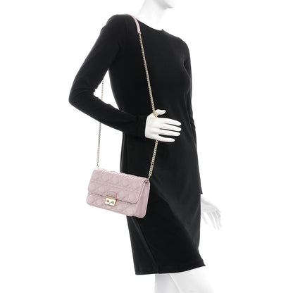 Christian Dior Metallic Lambskin Cannage Miss Dior Promenade Pouch Pink 2 of 6