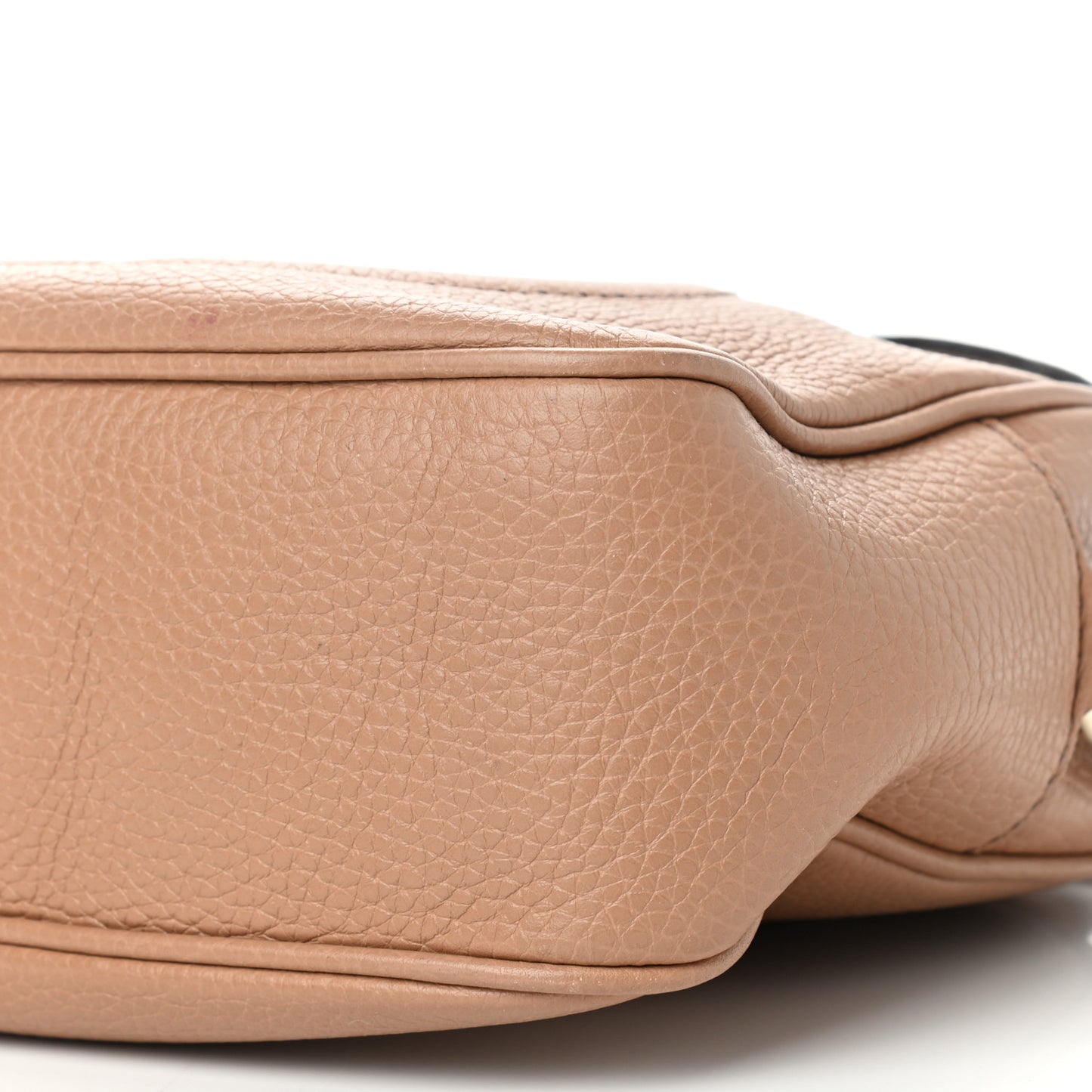 Pebbled Calfskin Small Soho Disco Bag Rose Beige