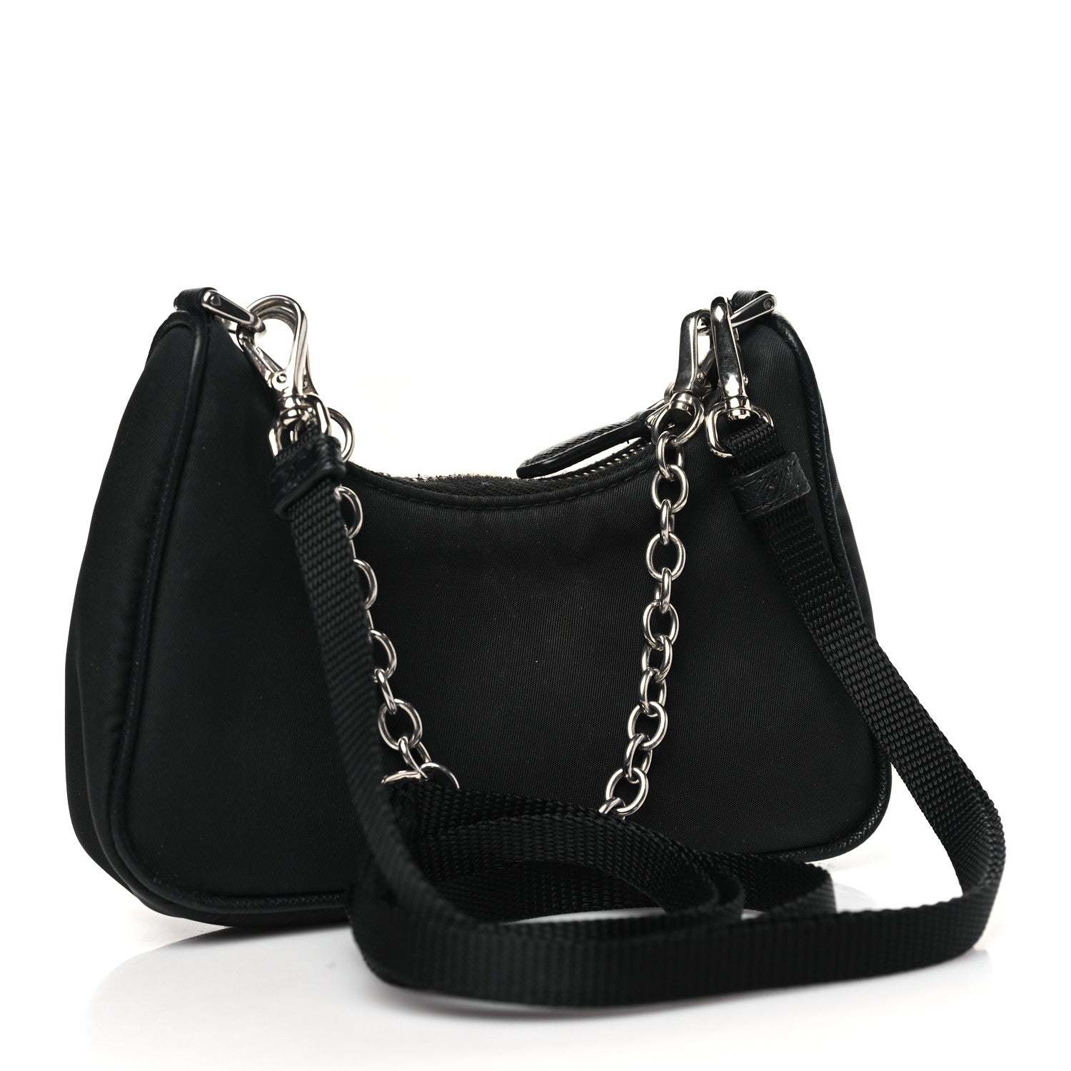 Prada Tessuto Nylon Mini Re-Edition 2000 Shoulder Bag Black 3 of 9