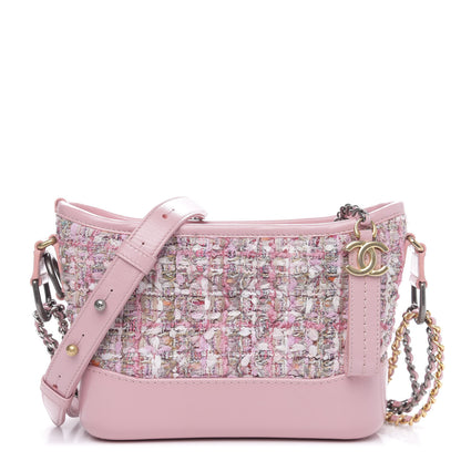 Chanel Tweed Calfskin Small Gabrielle Hobo Light Pink 1 of 10