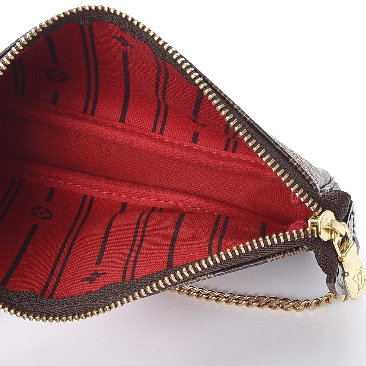 Louis Vuitton Damier Ebene Complice Trunks and Bags Mini Pochette Accessories Red 5 of 8
