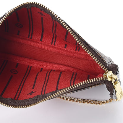 Louis Vuitton Damier Ebene Complice Trunks and Bags Mini Pochette Accessories Red 5 of 8