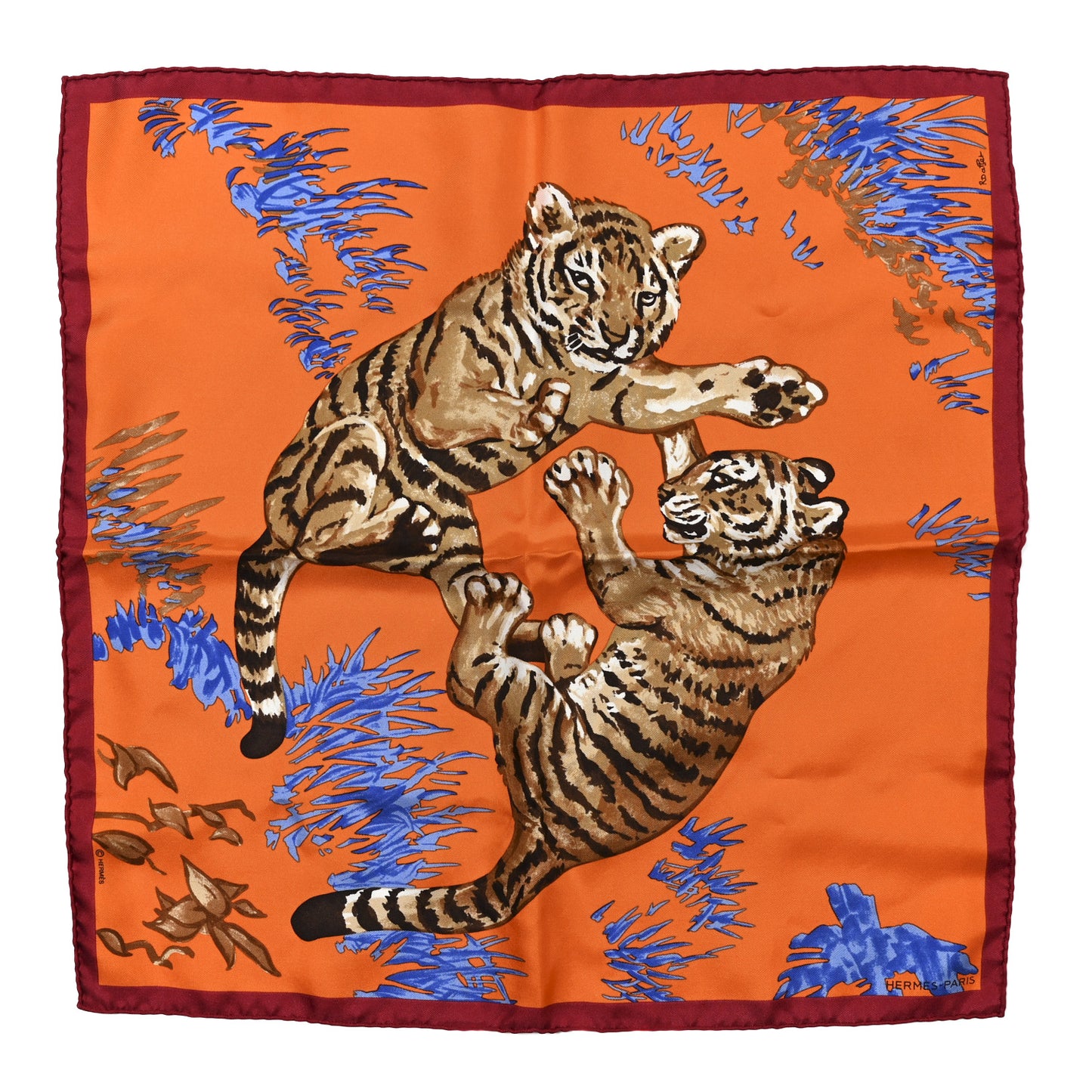 Silk Les Tigreaux Pocket Square
