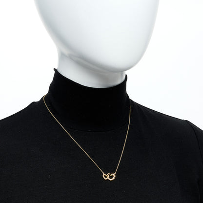 David Yurman 18K Yellow Gold Diamond Cable Collectibles Interlocking Heart Pendant Necklace 2 of 6