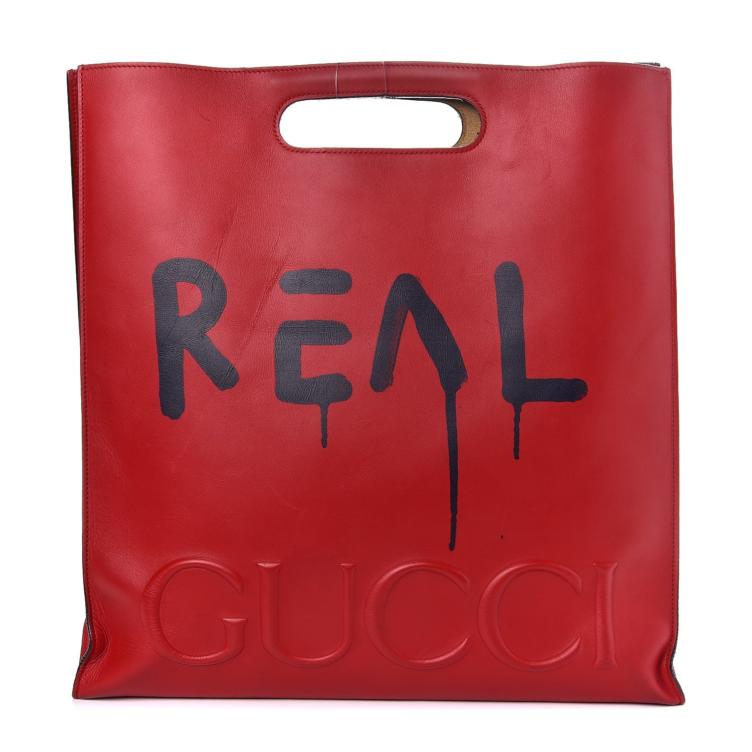 Gucci Calfskin GucciGhost Real Large XL Tote Hibiscus Red 1 of 10