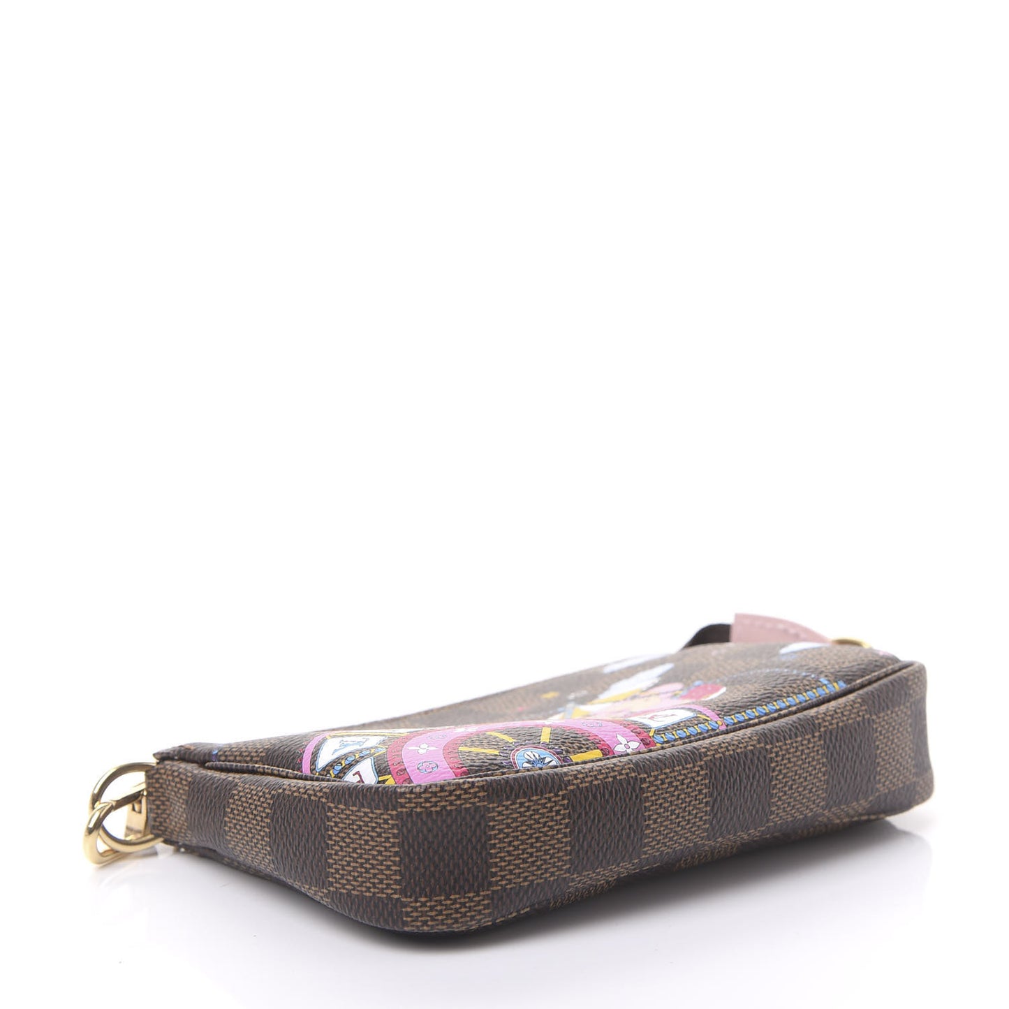 Damier Ebene 2020 Christmas Animation Big Wheel Mini Pochette Accessories Rose Ballerine