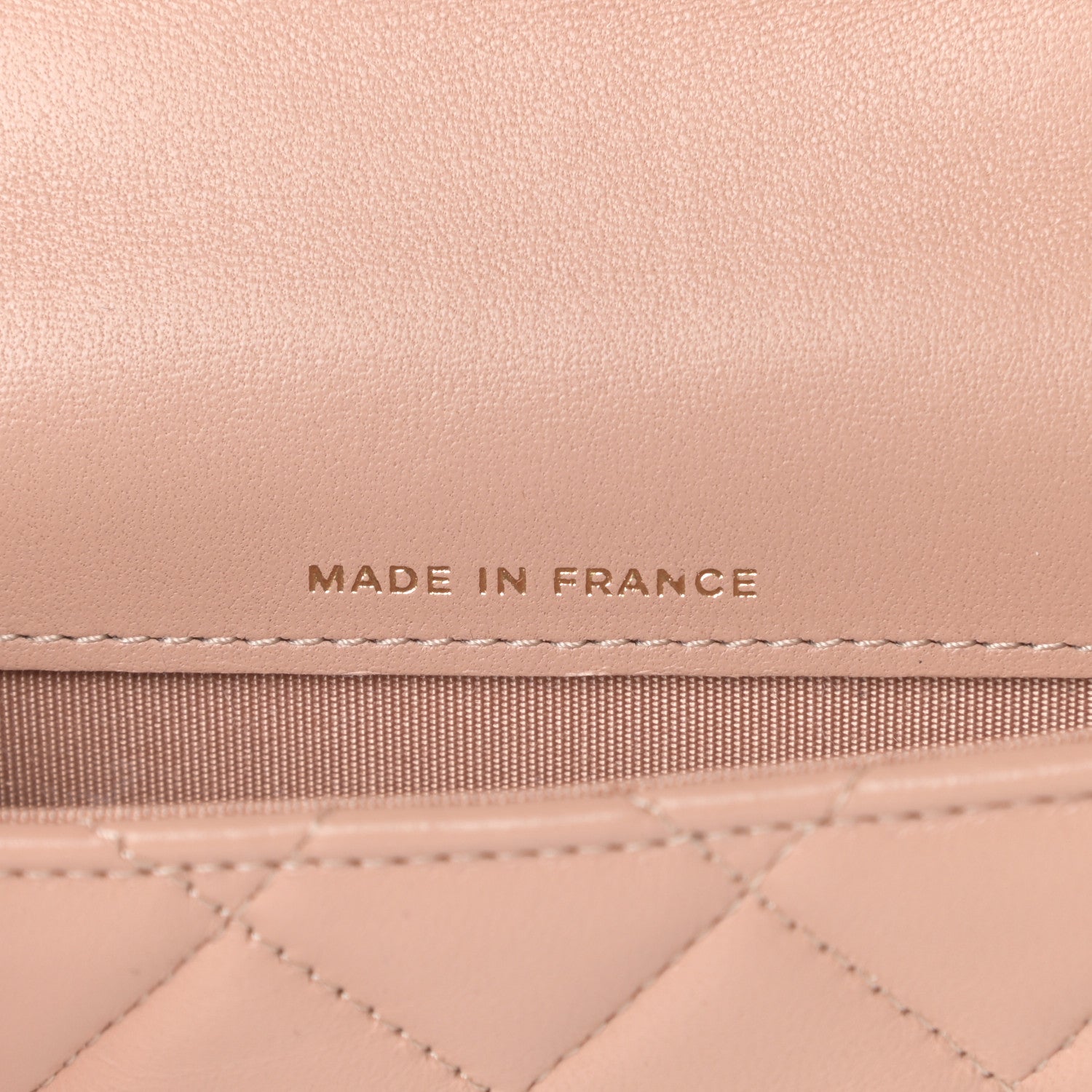 Chanel Lambskin Quilted Top Handle Flap Coin Purse With Chain Beige 7 of 12
