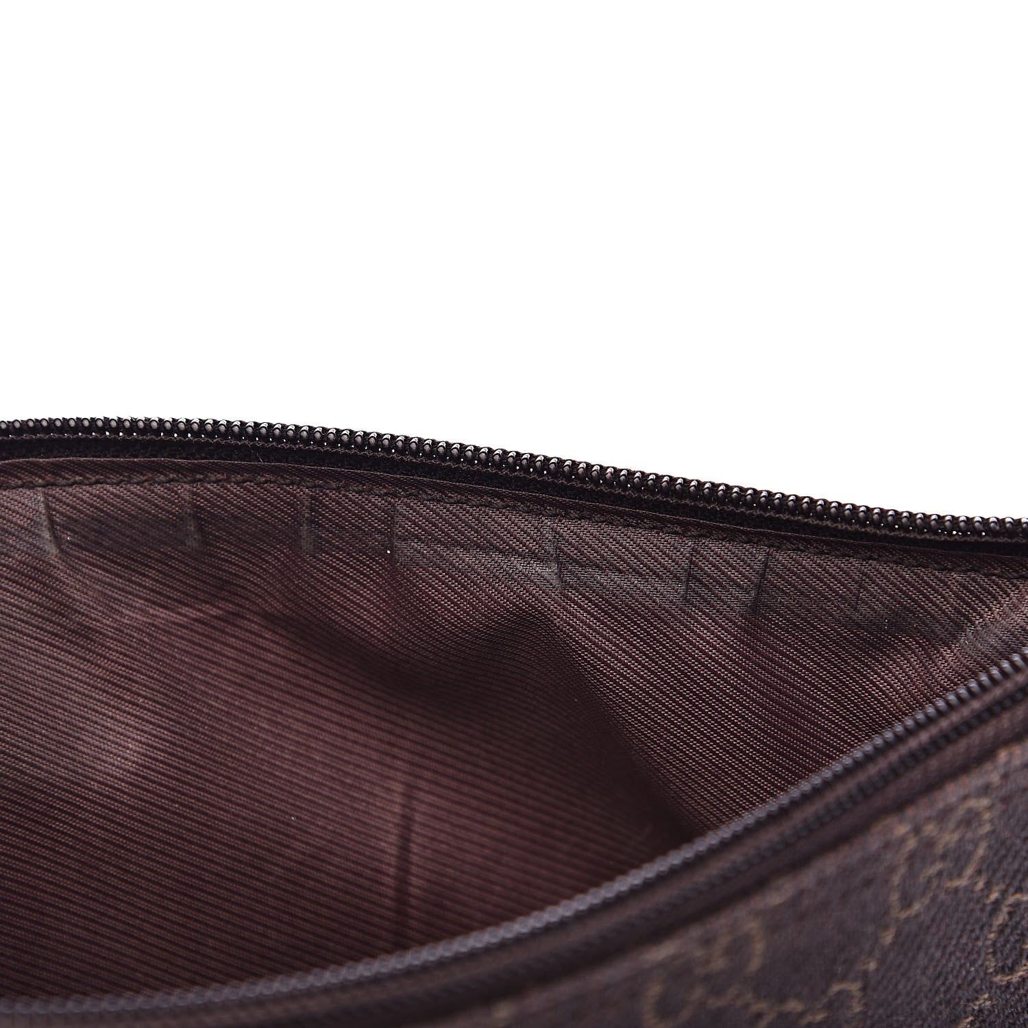 Gucci Denim Monogram Boat Pochette Dark Brown 12 of 12