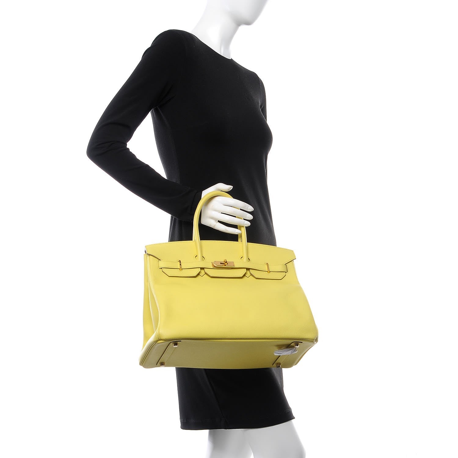 Hermes Epsom Birkin 35 Lime 2 of 35