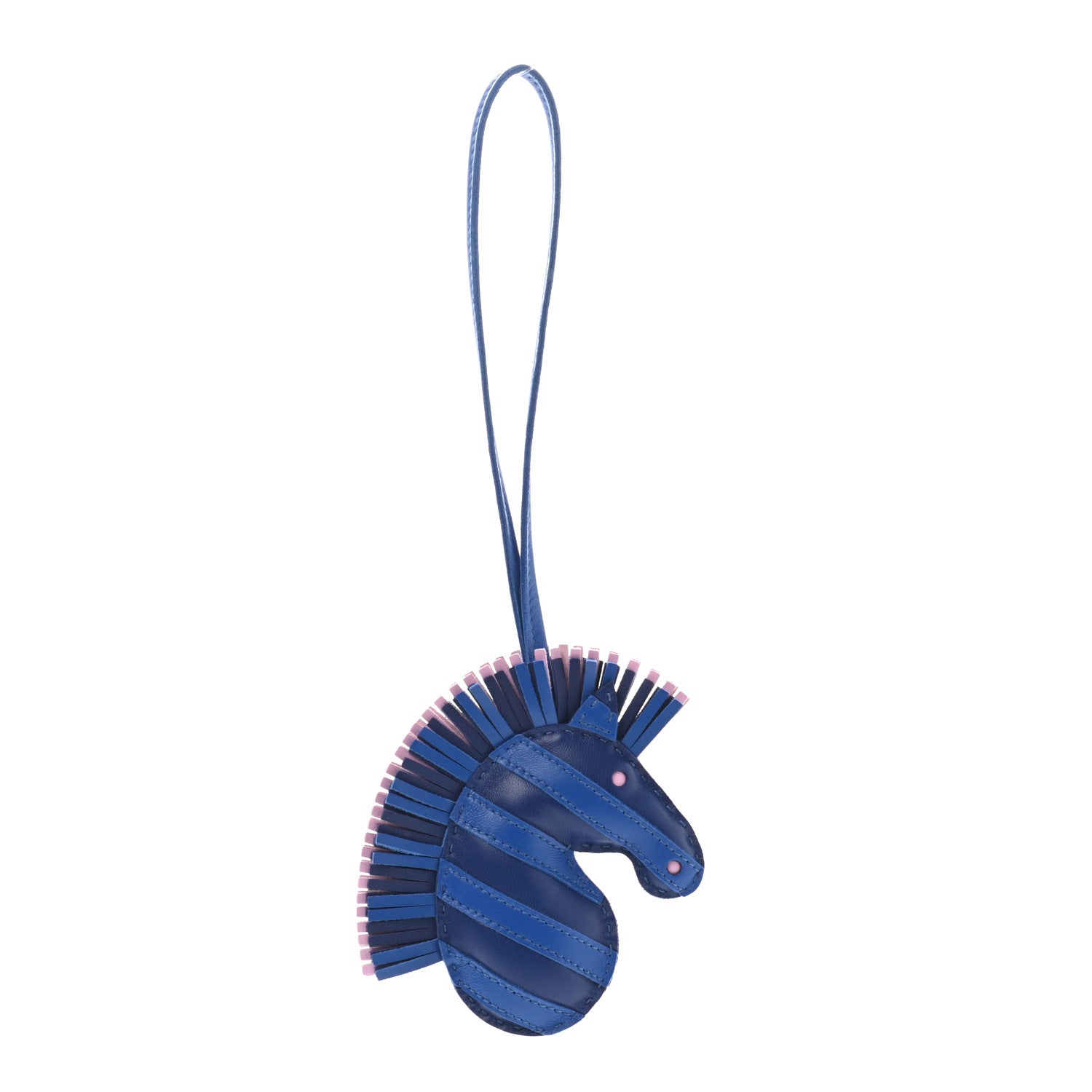 Hermes Milo Lambskin Geegee Savannah Bag Charm Bleu Saphir Bleu France Mauve Sylvestre 1 of 3