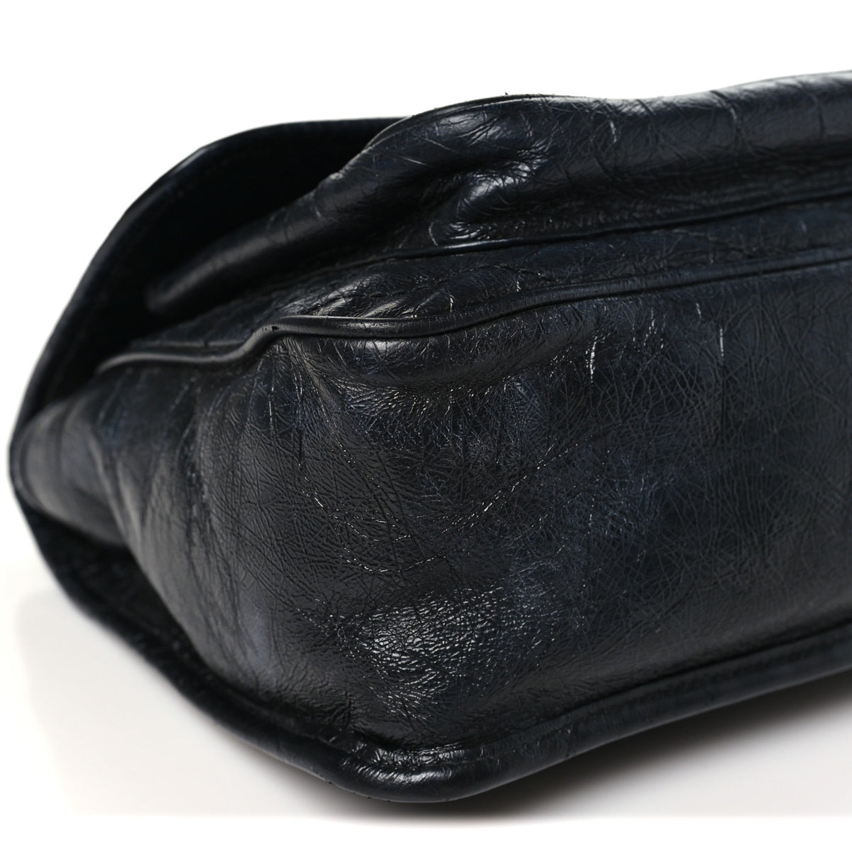 Crinkled Calfskin Matelasse Monogram Medium Niki Chain Satchel Storm