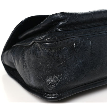 Saint Laurent Crinkled Calfskin Matelasse Monogram Medium Niki Chain Satchel Storm 8 of 9