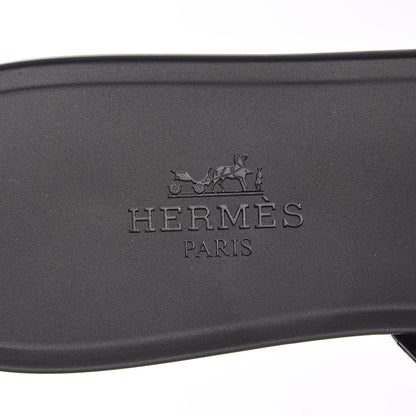 Hermes Rubber Chaine d'Ancre Rivage Sandals 36 Black 5 of 8