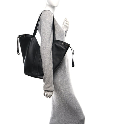 Saint Laurent Santorini Lux Calfskin Y Drawstring Tote Black 2 of 10